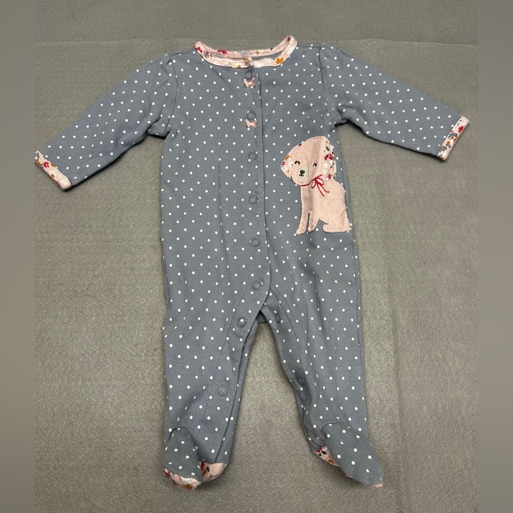 Carters NWOT button up onesie/footies- girls 3m
